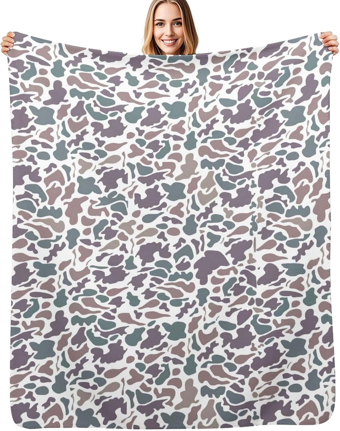 Camo Blanket Super Soft Cozy Flannel Camouflage Throw Blankets