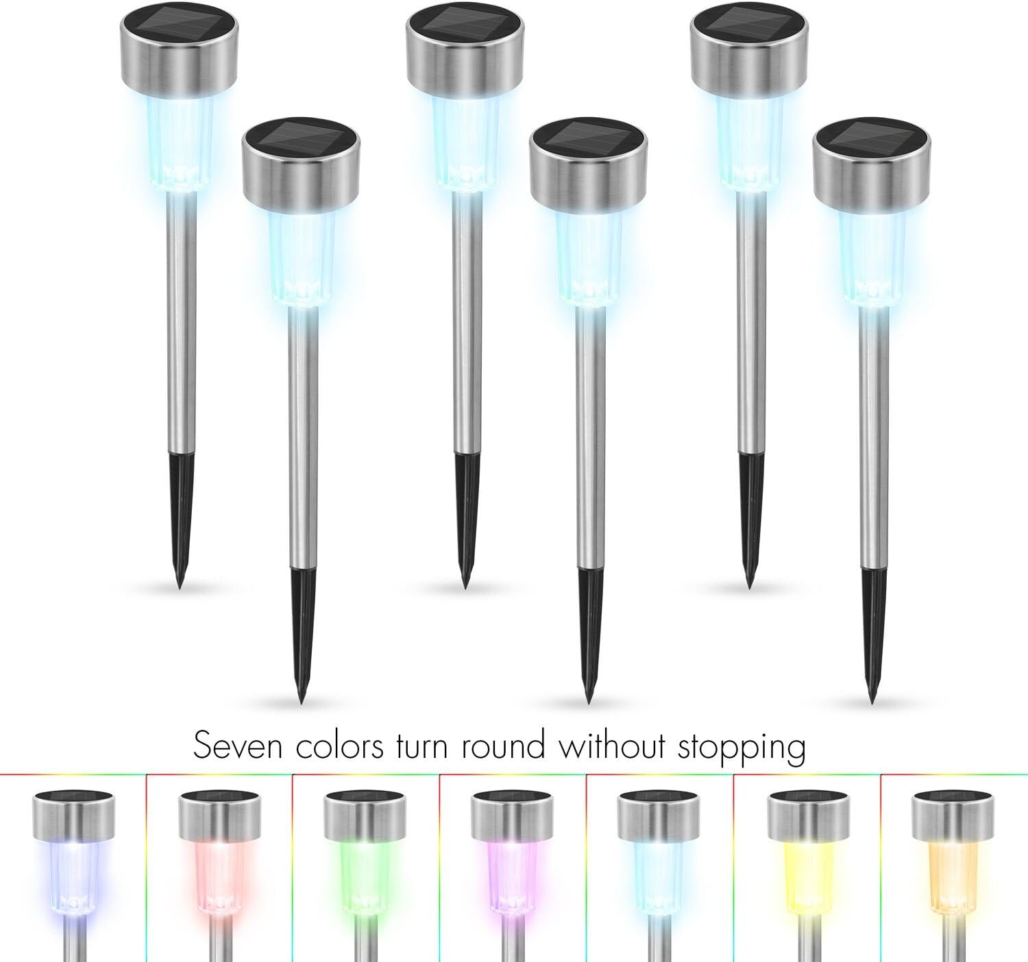 Solar Outdoor Lights, TECBOX Waterproof Landscape Lighting, Garden Solar Lights