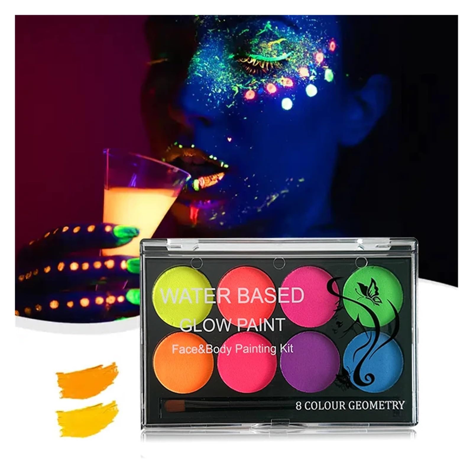 paleta de pintura corporal Set de pintura fluorescente para la cara y el cuerpo(SET-C)