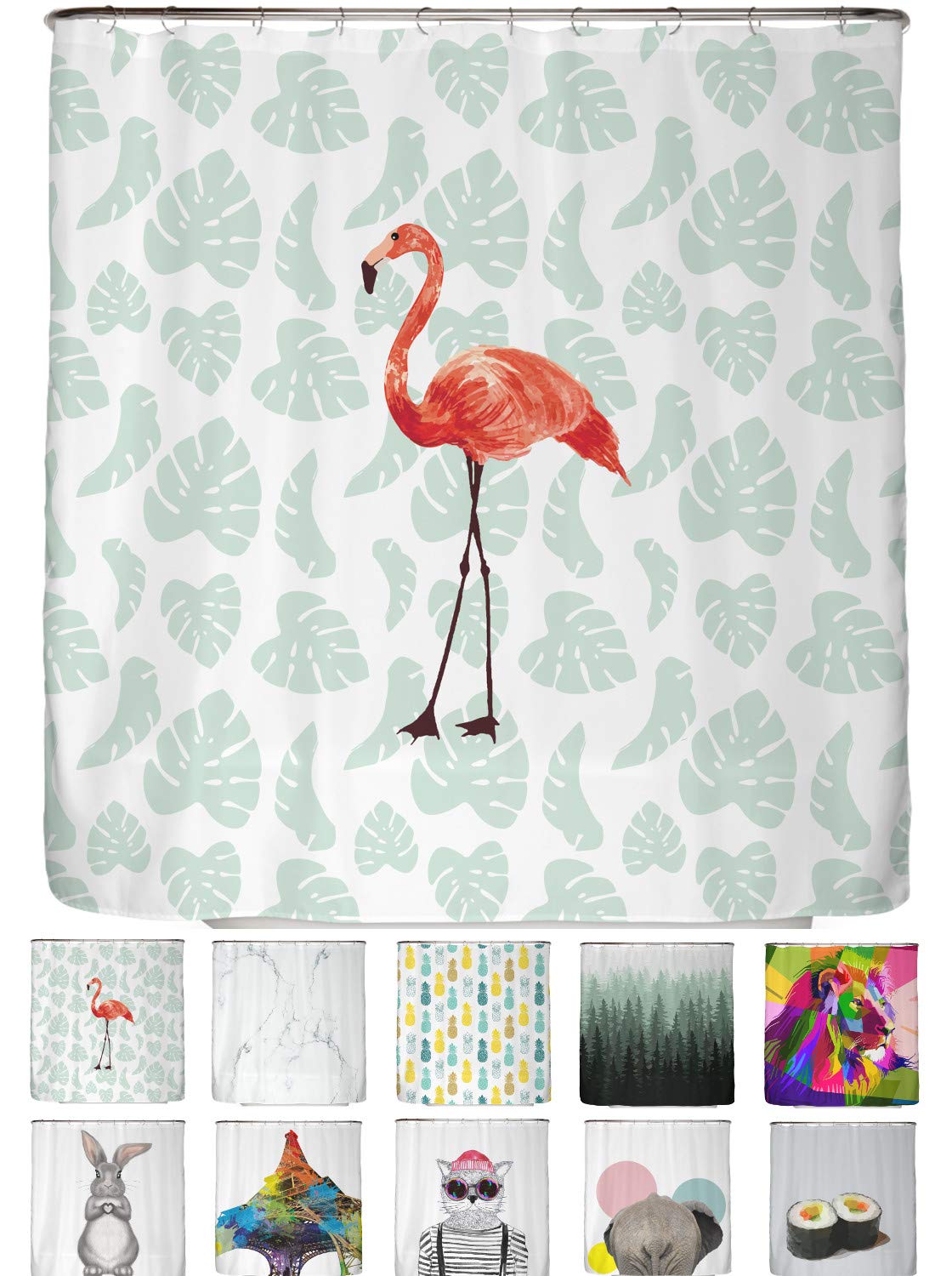 arteneur® - Cortina de Ducha 180x200 - Cortina de Baño Antimoho de Tela, Impermeable, Lavable y Opaco con Dobladillo Ponderado y Anillas (Tabla Periódica Española) — view 19
