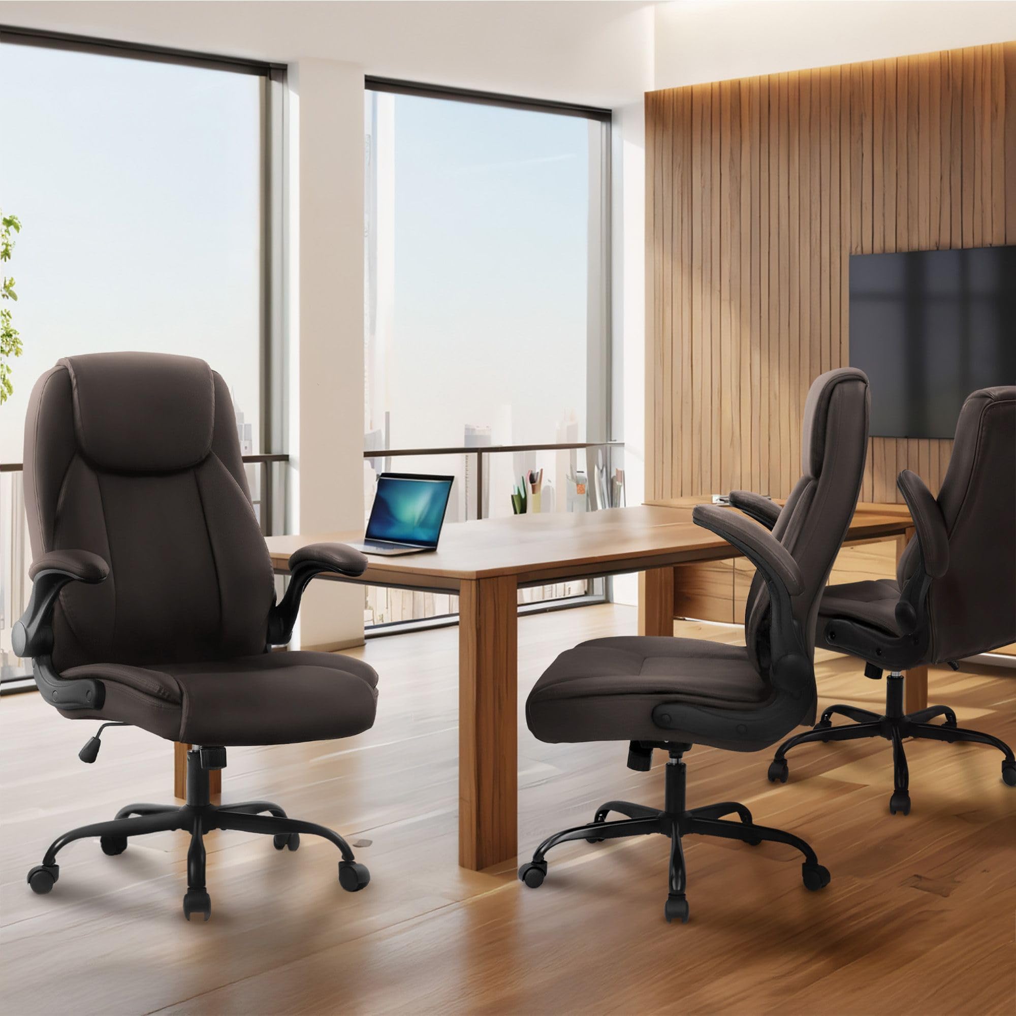 NEO CHAIR Ergonomic Office Desk Gaming Computer Chair Executive High Back Support Flip-up Arms Adjustable Height Swivel Rolling — view 9