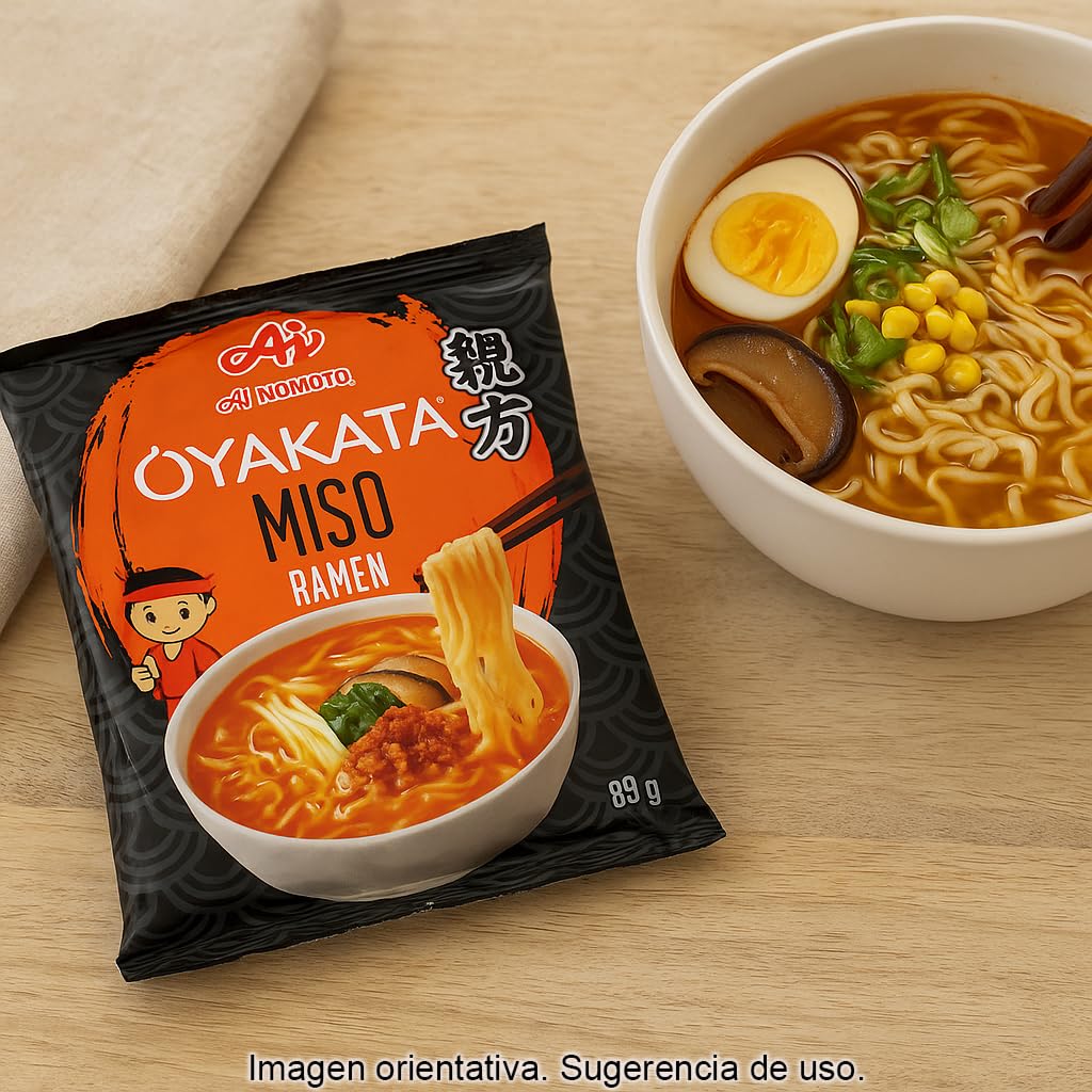 Ramen instantáneo sabor miso 89 g Pack 5 unidades Sopa japonesa rápida con caldo umami lista en 3 minutos
