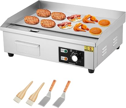 Garvee 21 In Commercial Electric Griddle, Flat Top Grill Countertop Griddle