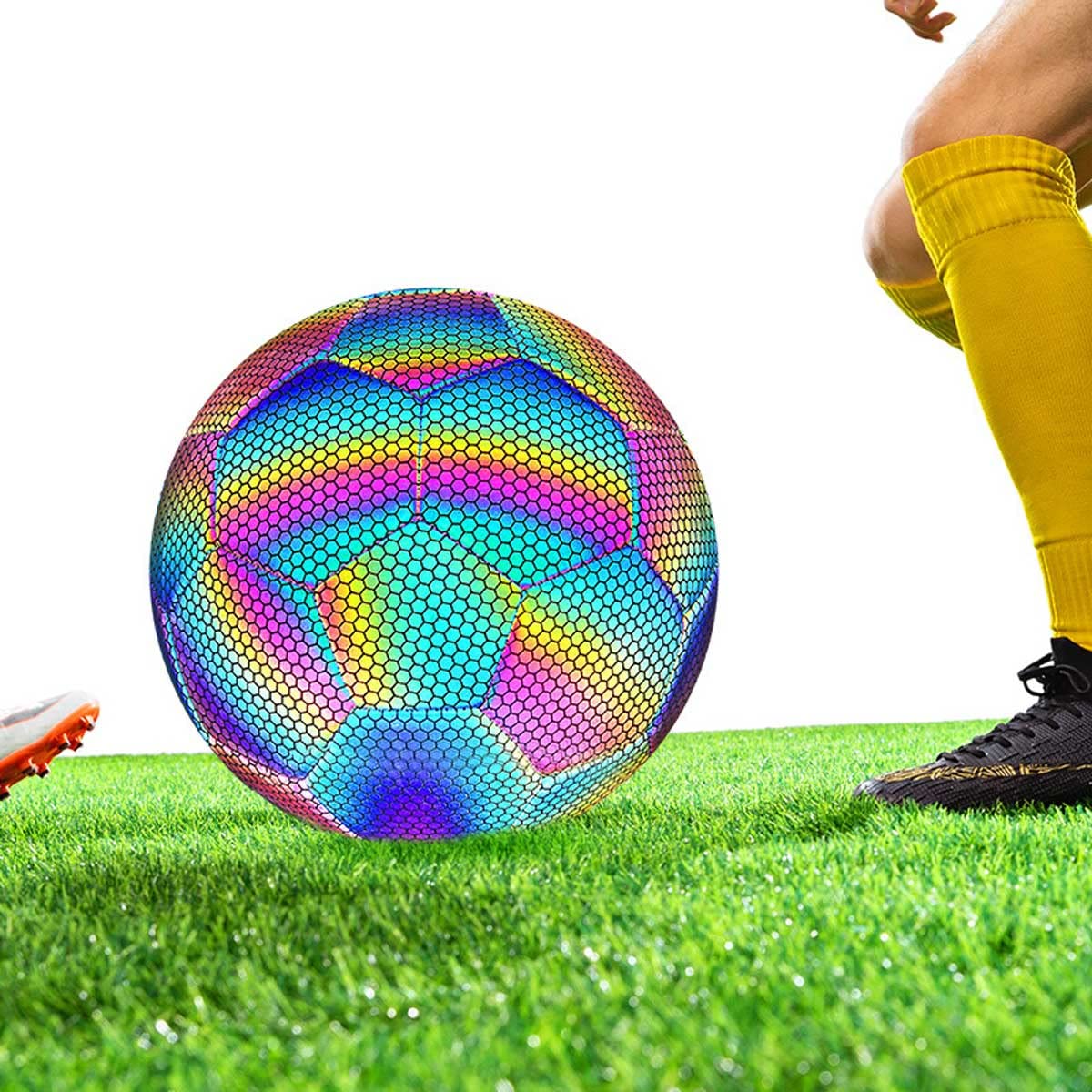 Ballon De Football Lumineux Rechargeable – LED, Choc Coloré, Brille 4-5h, Cadeau Nuit