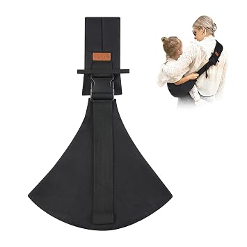 Baby Sling Carrier for Toddlers 6-36 Months, Adjustable Toddler Carrier for 10-30 lbs, Lightweight Cotton Hip Seat Shoulder Carrier for Side Carry, Travel, Shopping & Daily Use Black