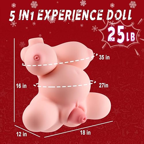 Miniatura 6 de Muñecas sexuales de prolapso de útero de 25 libras para hombres, masturbador masculino con 4 agujeros, torso femenino, juguetes realistas para