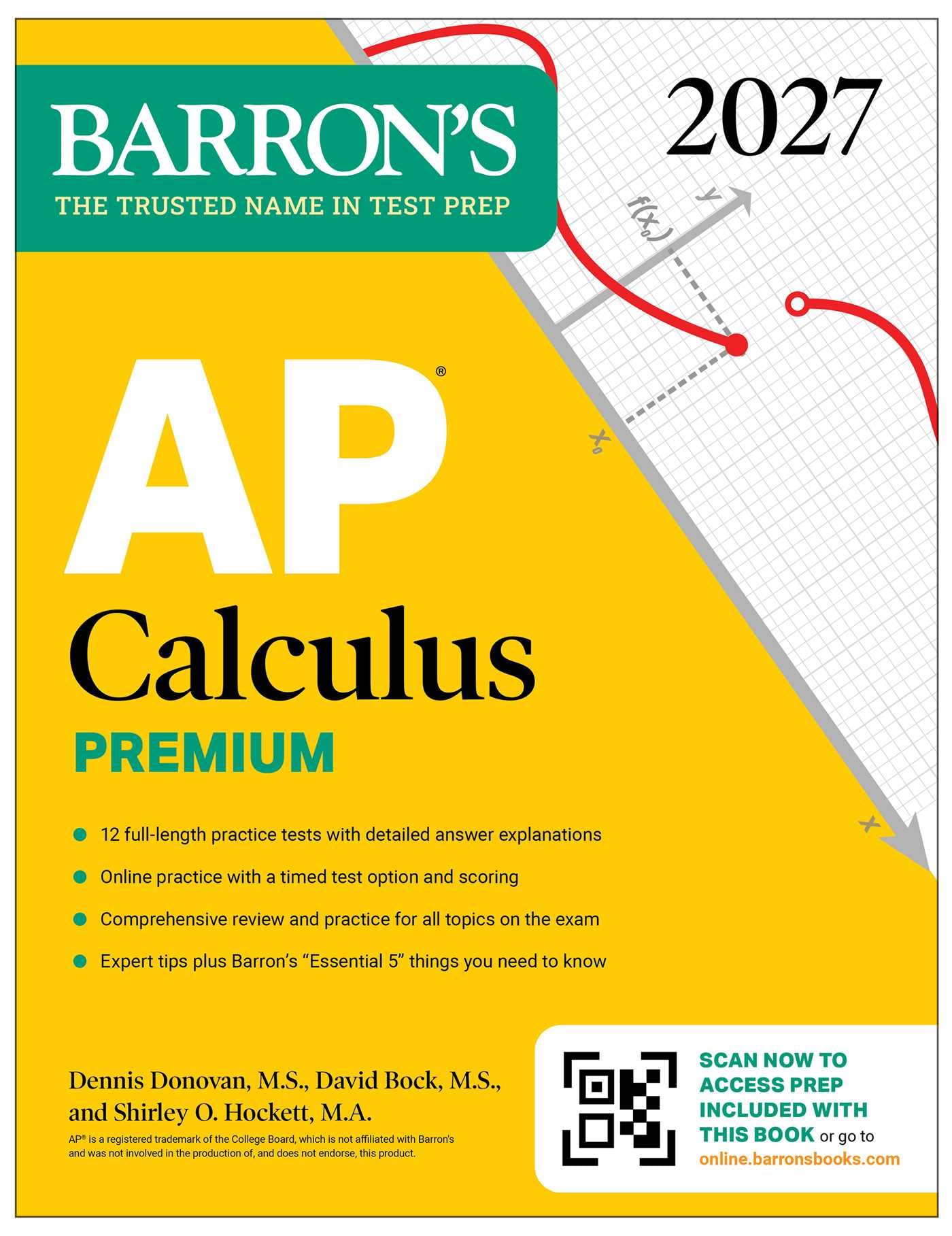 AP Calculus Premium, 2027: Prep Book with 12 Practice Tests + Comprehensive Review + Online Practice (Barron's AP Prep)