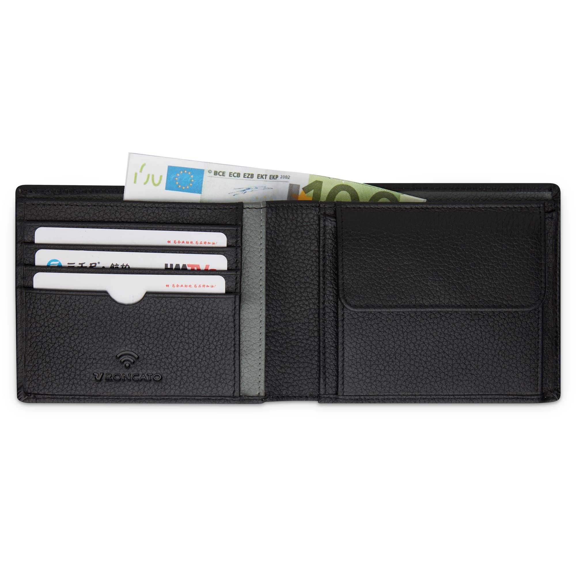 RONCATO ALASKA Portafoglio uomo 13x9.5x1.5 cm - Nero