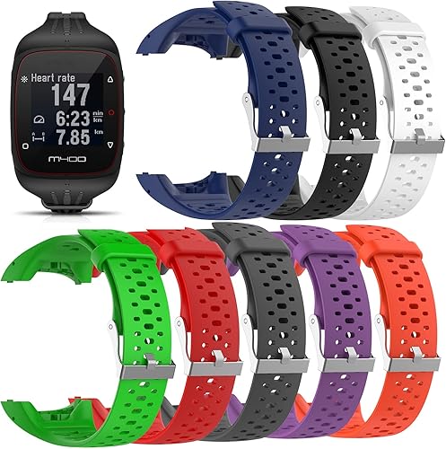 Miniatura 8 de Correa de repuesto compatible con Polar M430M400 GPS Smart Sports Watch Pulsera de silicona suave