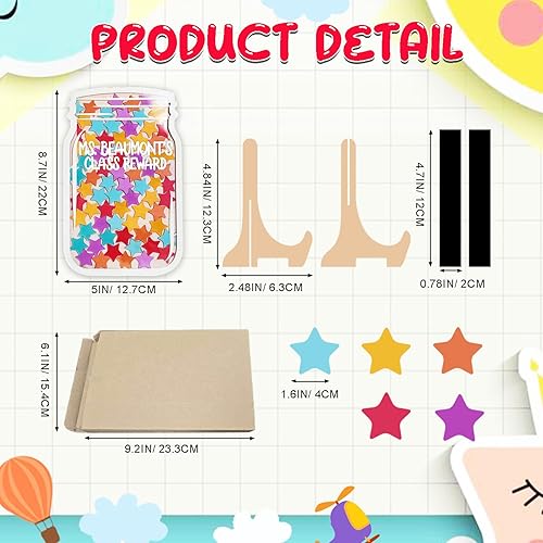 Miniatura 4 de Tarro de recompensa magnético personalizado para tablero de aula, tarro de recompensa de clase para profesores, sistema de recompensa de tarro de