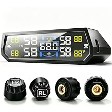 RV Tire Pressure Monitoring System, TPMS with 4 External Sensors