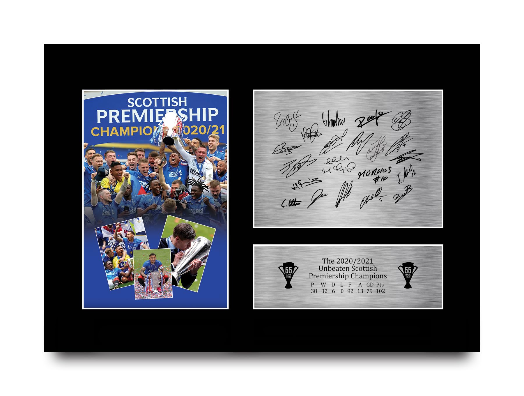HWC Trading A4 Rangers 55 Scottish League Champions 20-21 Printed Memorabilia Signed Autograph Photograph Display for Football Fans and Supporters - A4-image-19
