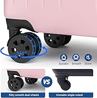 9.ノベルティ　ピンク　ケース Amazon.com | Nobl Travel Zipperless Check In Suitcase - Aluminum