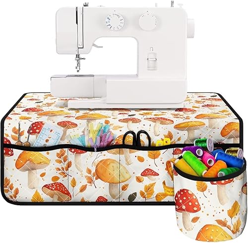 Miniatura 223 de Estera de máquina de coser con flores brillantes y florales bohemias, reduce la vibración, antideslizante, organizador duradero