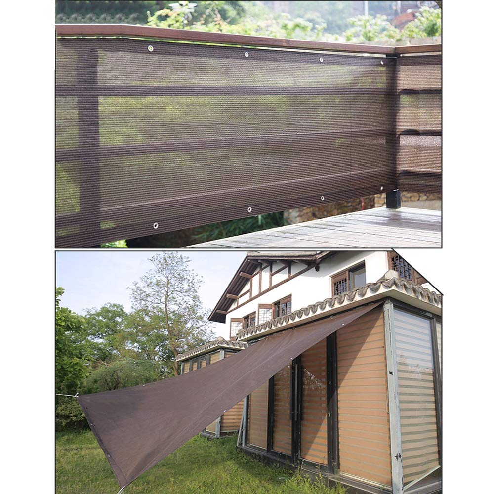 YUDEYU Schattennetz 80% Sonnenschutz – Graues Balkonnetz 5x6 M, UV-beständig, Für Dach & Markise