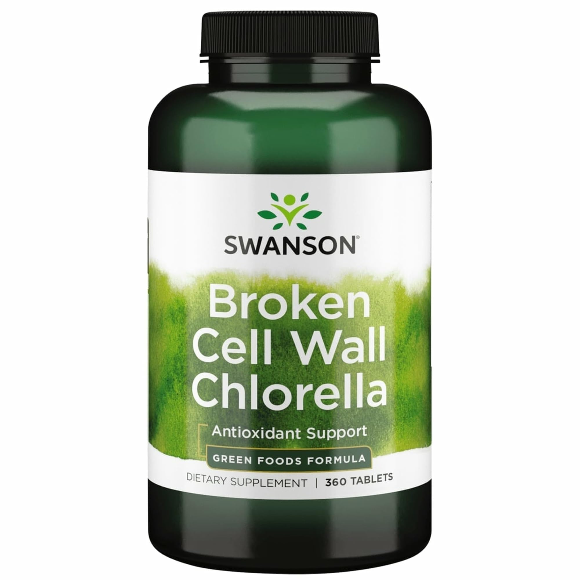 Swanson Broken Cell Wall Chlorella 500 Milligrams, 360 Tablets 360 Count (Pack of 1)