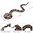 SIENON 2Pack Realistic Fake Snakes Toys, Soft Rubber Snake Figure Garden Scare Birds and Squirrels, Rattlesnake Figurines Stress Relief Gag Gift Halloween Decoration Party Favors Prank Props