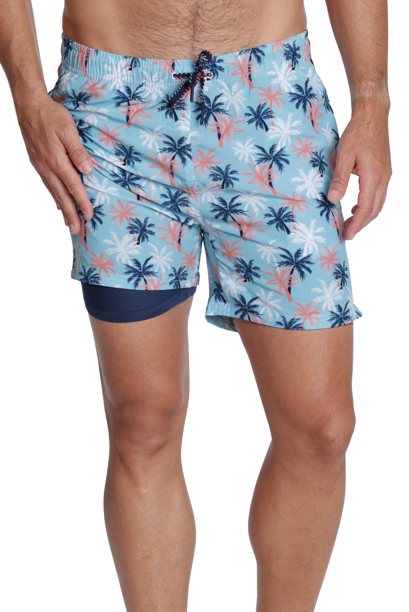 INGEAR Men's Athletic Stretch Workout Shorts Gym Quick Dry Running Trunks Boxer Lining