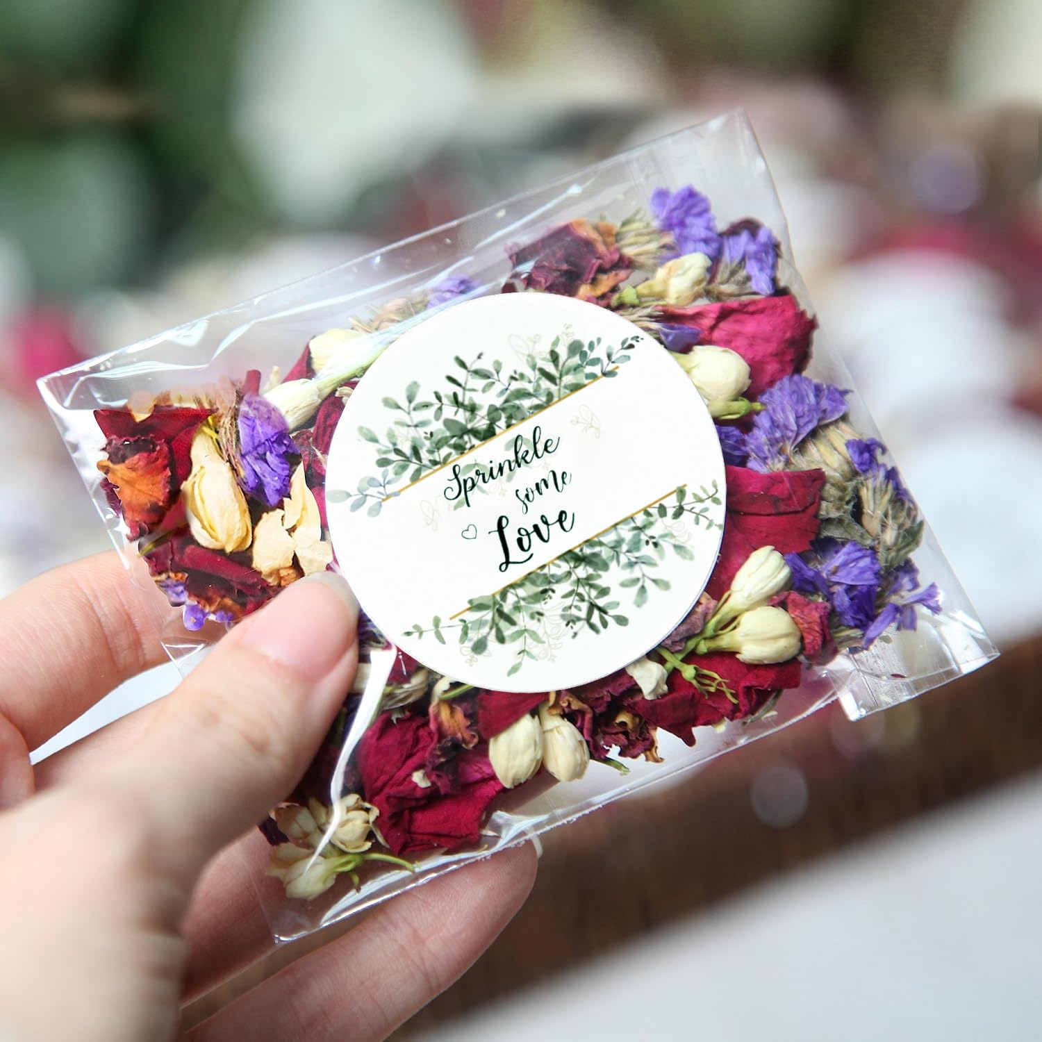 Biodegradable Confetti Kit 50 Guests| Dried Flower Confetti | Wedding Confetti | Confetti Bags | Rose, Jasmine & Forget-Me-Not Petals (50)
