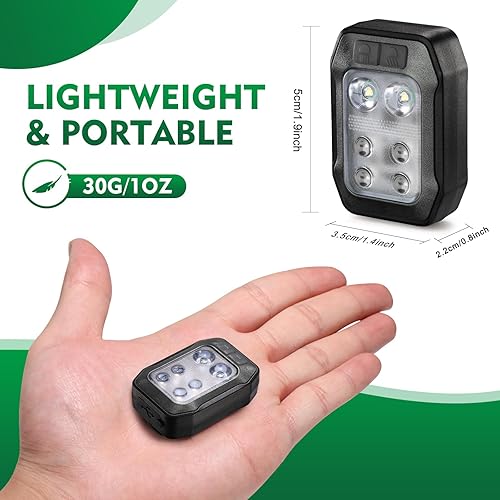Miniatura 5 de Luz de correr con clip, luces de correr recargables para corredores, luz LED con clip de alta visibilidad para caminar nocturno, correr y trotar (1