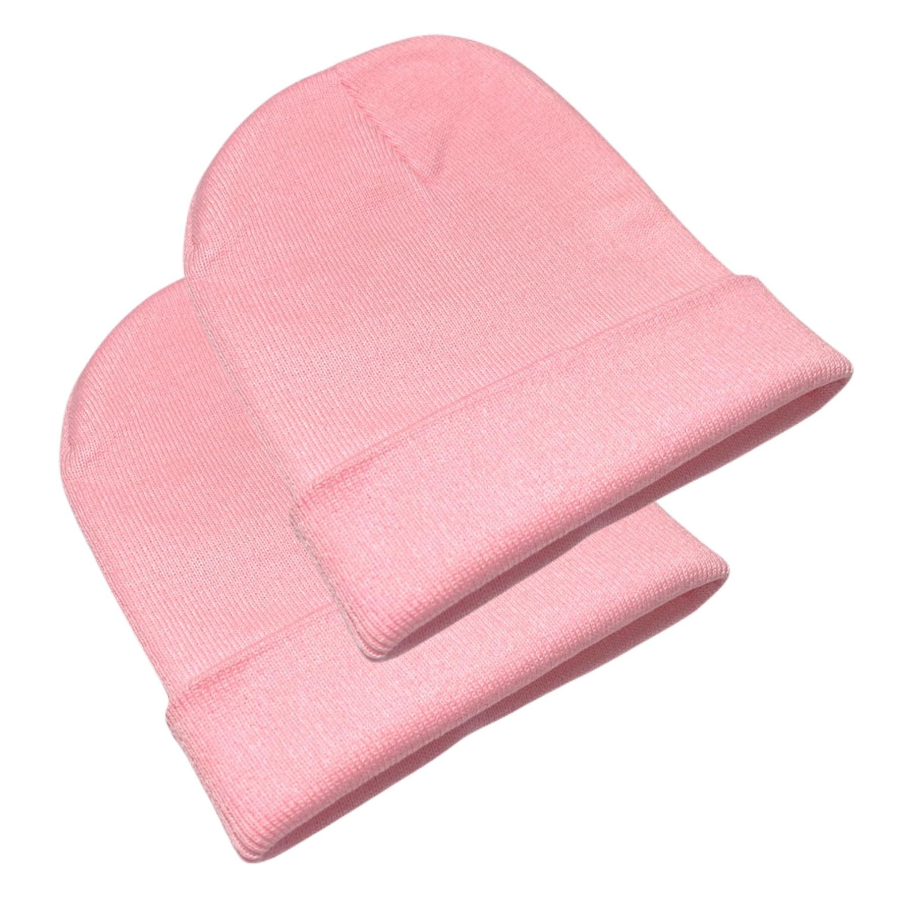 – Beanie Hat 2 Pack Men Women Winter Hats Knitted Ski Warm Thermal Double Layered Beanie Hats Adult Unisex Beanies