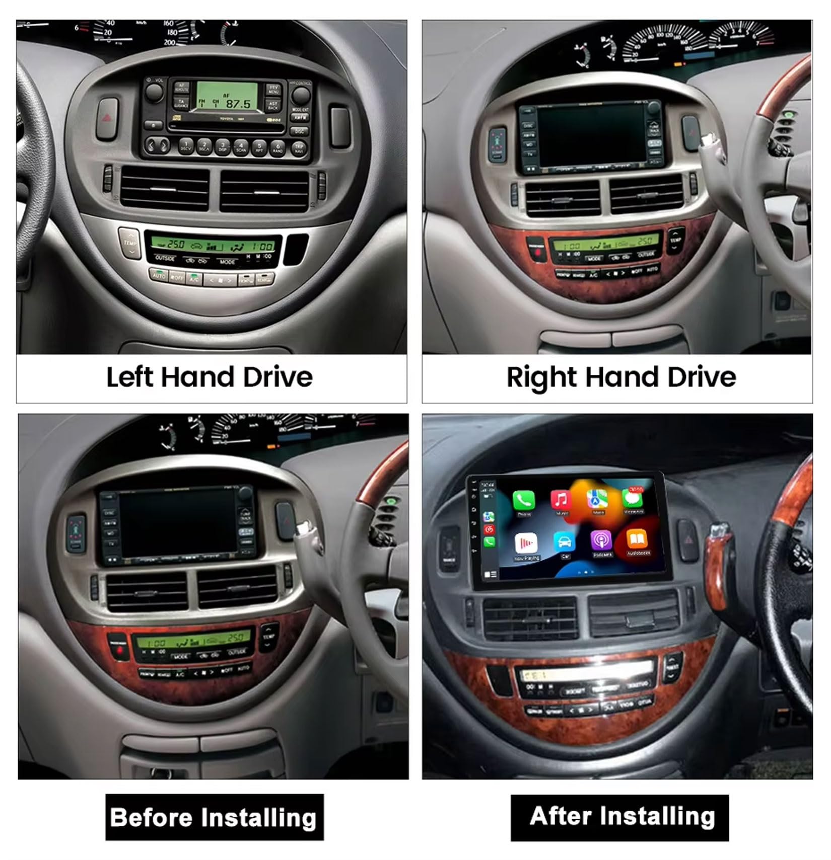 Radio samochodowe z systemem Android 2 Din do Toyota Estima ACR30 2000-2006 ekran dotykowy 9 cali nawigacja GPS nawigacja satelitarna multimedialny odtwarzacz wideo z Bluetooth 4G WiFi FM RDS DSP(Y2