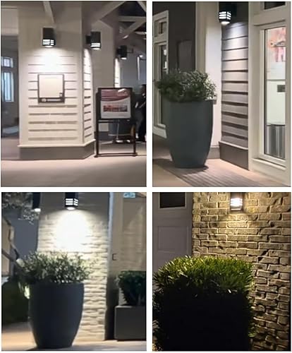 Miniatura 7 de ZUUKOLE Farol de pared para exteriores, lámpara exterior  Listado ETL, aluminio antioxidante, impermeable, montaje en pared, diseño rectangular  1