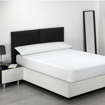Bed Sheets 200 x 200 cm - 4 Piece Sheet Set - 100% Soft and Breathable Microfiber - Fitted Sheet, Top Sheet and 2 Pillowcases - Smooth and Elegant Bedding White