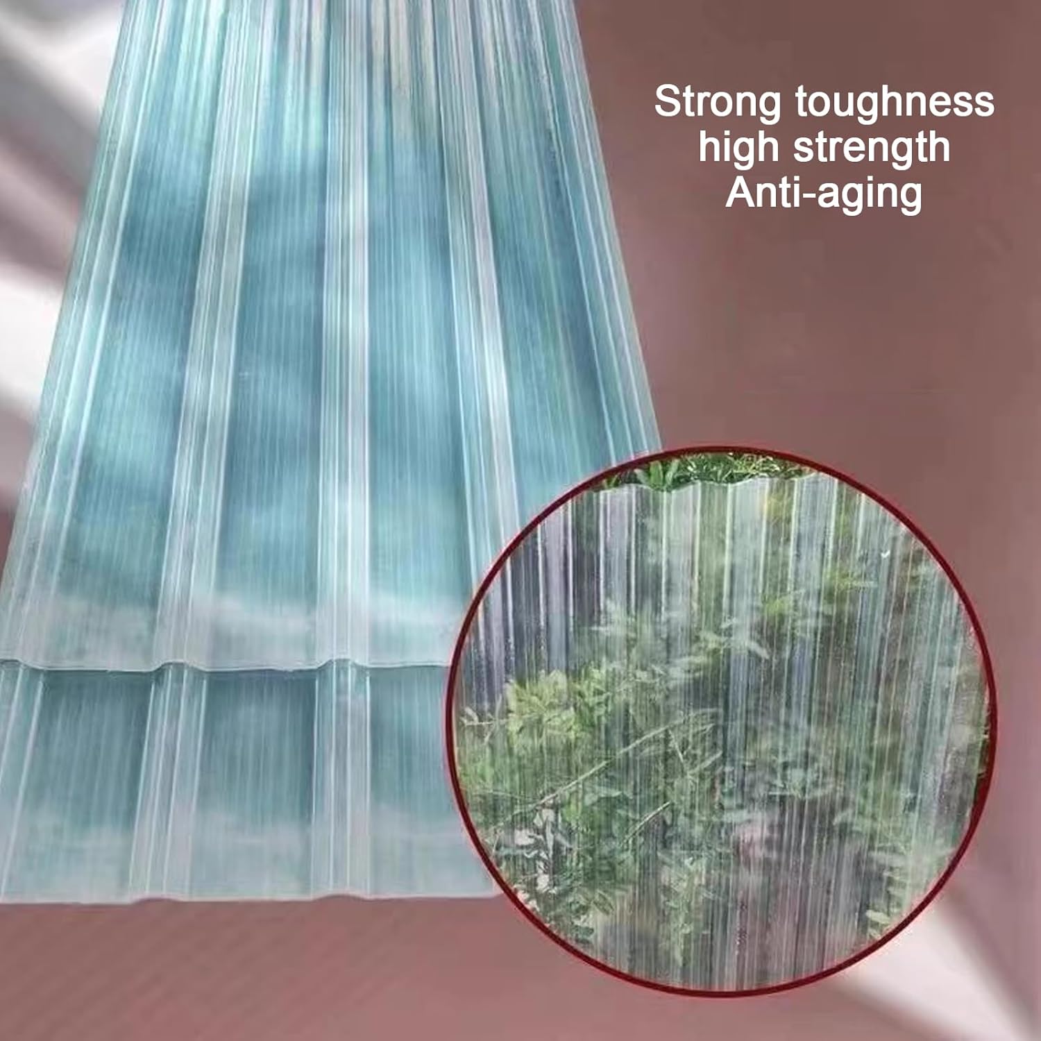 Corrugated Roof Cladding Panel,3/5/7/8/11/12/18 Pcs Fiberglass Daylighting Panels,Roofing Sheet,Sun Protection Heat-Insulating Panels,for Greenhouse Canopy Carport (35x63in,8 pcs)