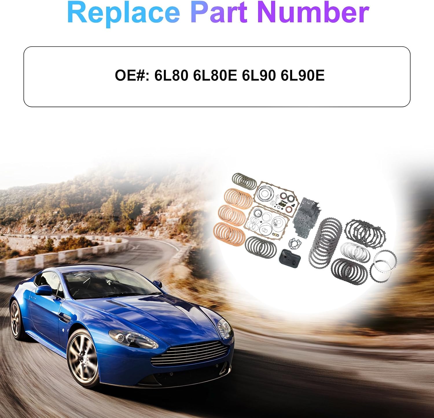 6L80E 6L90E Transmission Master Rebuild Kit w/Steel Clutch Plates Fits for Cadillac Escalade, Chevy Avalanche Suburban 1500 Tahoe, GMC Sierra Yukon, Hummer H2 H3 OE 6L80 6L80E 6L90 6L90E