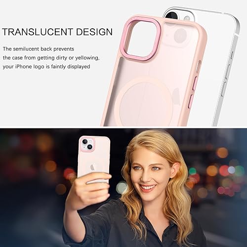 Miniatura 7 de BENTOBEN Funda magnética para iPhone 13 y iPhone 14 compatible con Magsafe Funda translúcida mate para iPhone 1314, ajuste delgado, a prueba de