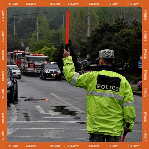 Miniatura 7 de HiGiant Paquete de 6 varitas de tráfico de 21 pulgadas, bastón de control de tráfico LED, varitas de luz naranja pequeñas con 2 modos intermitentes,