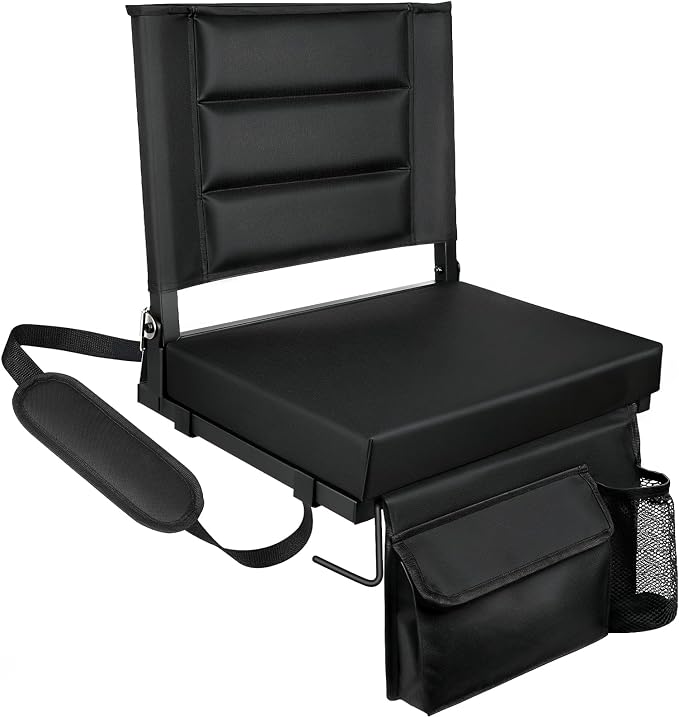 Stadium Seats with Back Support, Portable Folding Bleacher Chair Regular