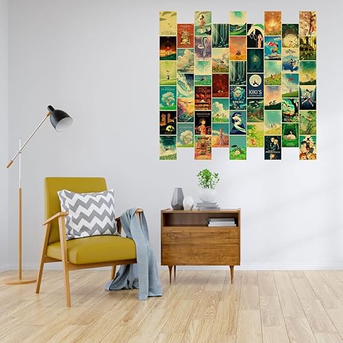 Miniatura 2 de USBDMX Kit de collage de pared de personajes de dibujos animados de anime, póster retro, colección de fotos, decoración de pared para habitación,