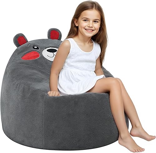 Miniatura 15 de COMAX Sillas de Puf para Niños, Sofá de Puf para Niños Pequeños con Relleno, Sofá de Puf Relleno para Niños y Niñas, Silla de Piso Perezosa