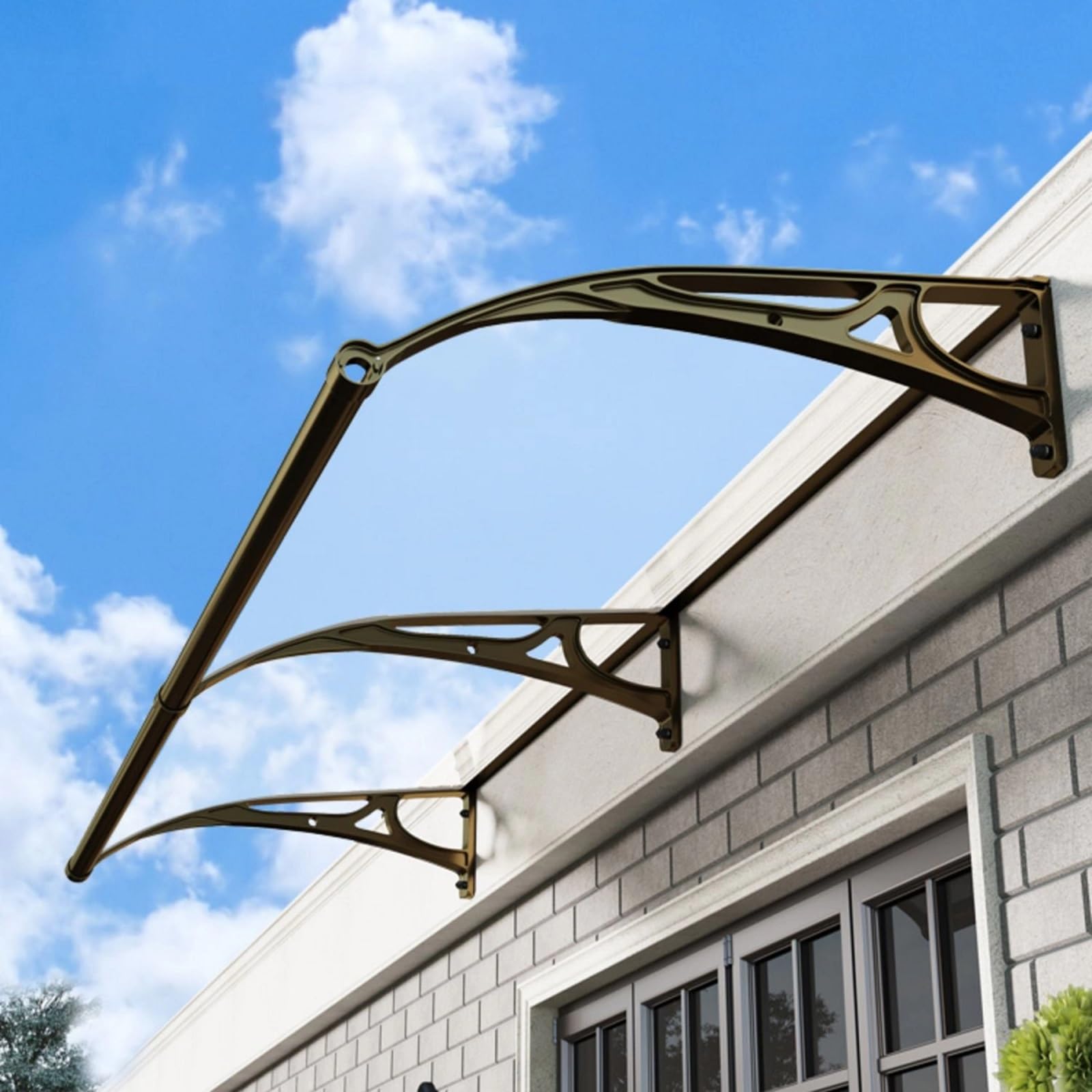 Tejados PVC Imitacion Teja Exterior, Toldo de Entrada de Techo, Toldo Cubierta de Policarbonato en Jardín, Marquesina para Puertas Ventanas Toldo Cubierta, Prueba de Polvo a Prueba de Lluvia ( Color :