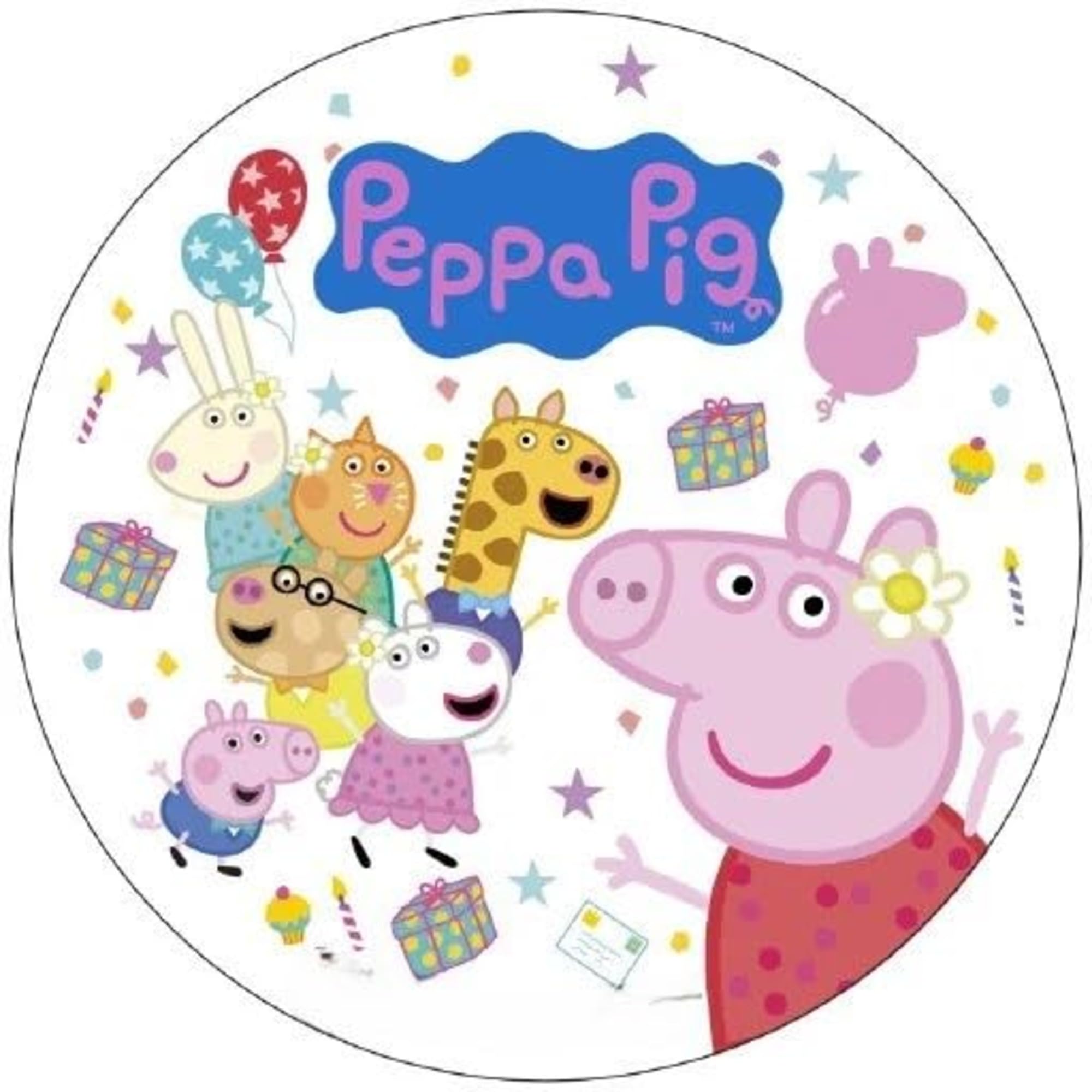 Peppa Pig Birthday Cake Wafer Disc 21cm