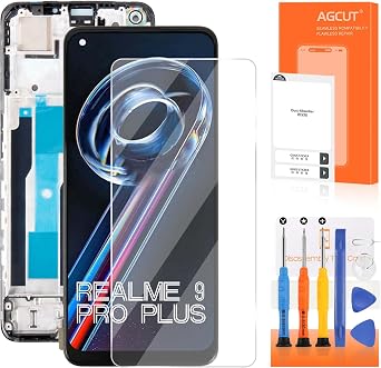 لـ Realme 9 Pro + استبدال الشاشة لـ Realme 9 Pro Plus شاشة LCD تعمل باللمس RMX3392 RMX3393 استبدال محول الأرقام بالشاشة