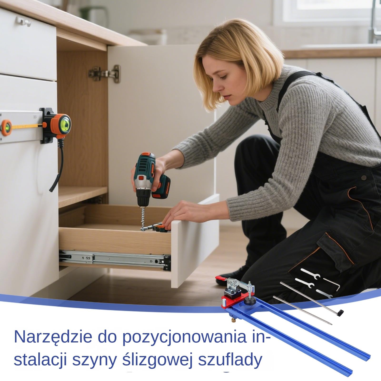 Szablon uchwytów szafkowych Precyzyjny prowadnik ustawiania narzędzia | Precyzyjne narzędzie do prowadnic szuflad szaf Dla stolarzy cieśli kuchni łazienki mebli warsztatu domowego biura