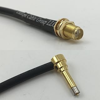 12 inch RG188 SMA FEMALE to MS156 Male Angle Long Pigtail Jumper RF coaxial cable 50ohm Quick USA Shipping