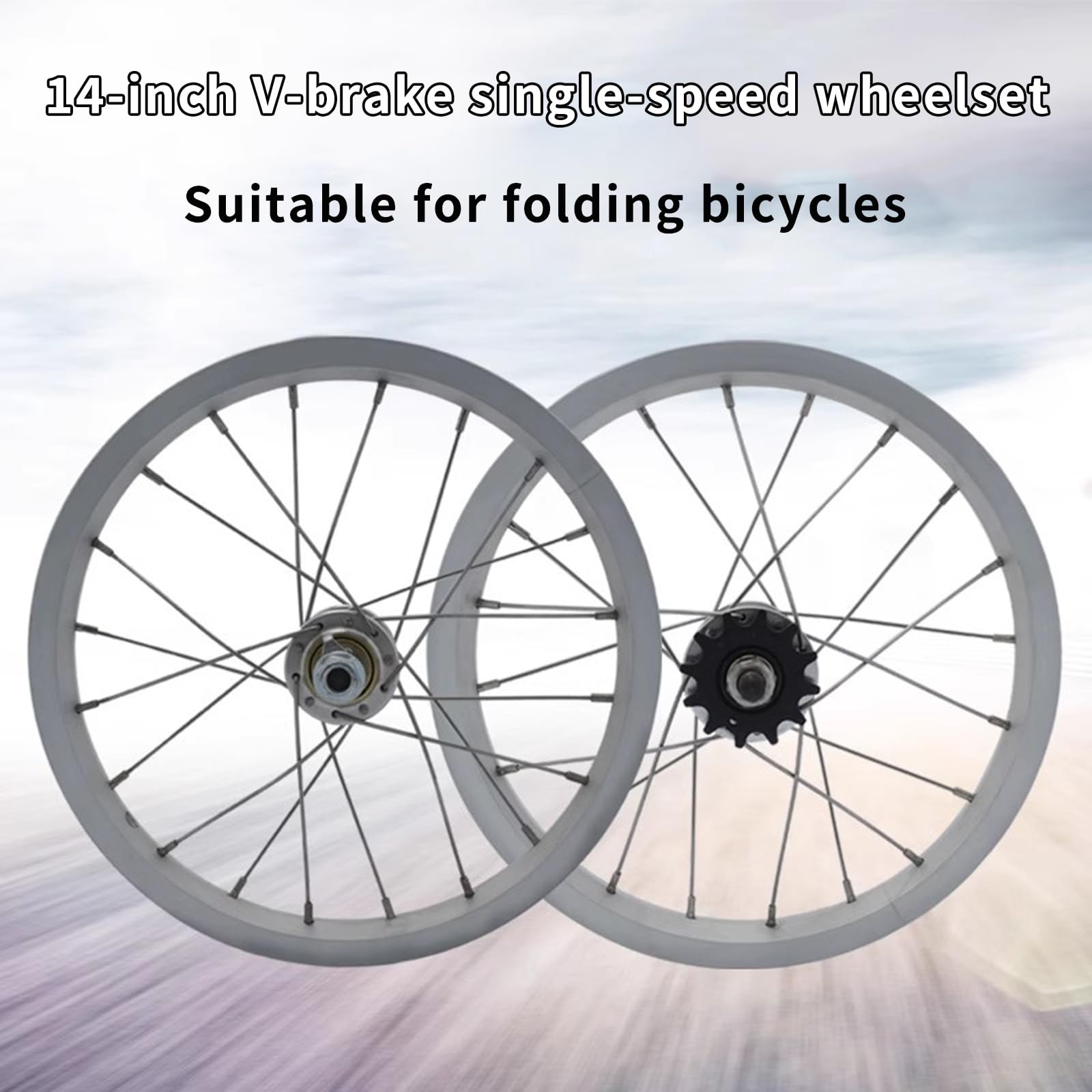 Amazon | 14インチ 折りたたみ自転車/BMXホイールセット12T アルミ合金
