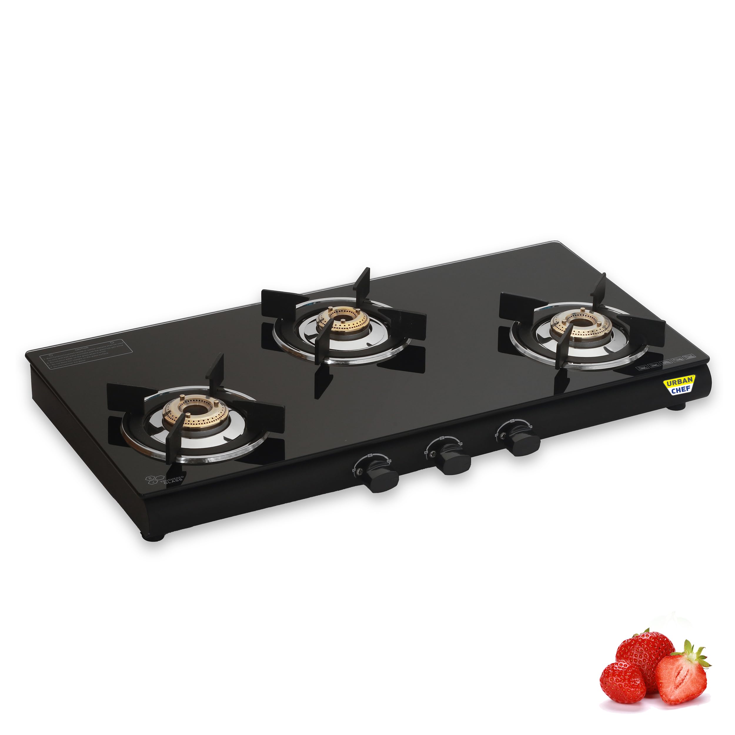 URBAN CHEF Gas Stove 3 Burners | 2 Years Warranty, ISI Certified | Gas Stove, Stove 3 Burners, 3 Burner Gas Stove, Gas Chulha, LPG & PNG Compatible Glass Gas Stove - Fusion (Glass Top - Black) (B0CGRTH1FP) Amazon Price History, Amazon Price Tracker