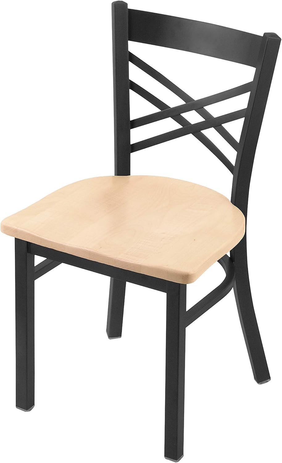 Holland Bar Stool Co. 620 Catalina 18" Chair with Pewter Finish and Black Vinyl Seat