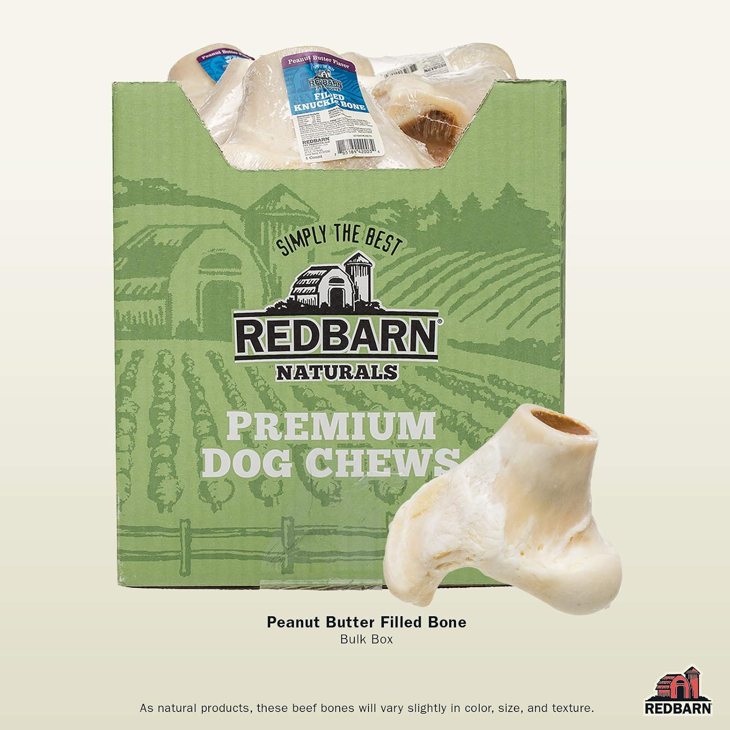 Redbarn Pet Products , Redbarn Peanut Butter Filled Knuckle Bone, 5.5 Inches