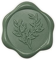 Vista 6 de UNIQOOO Calcomanías de sello de cera, calcomanías de sello de invitación de boda de rama de olivo, 100 calcomanías autoadhesivas Prosecco Metallic