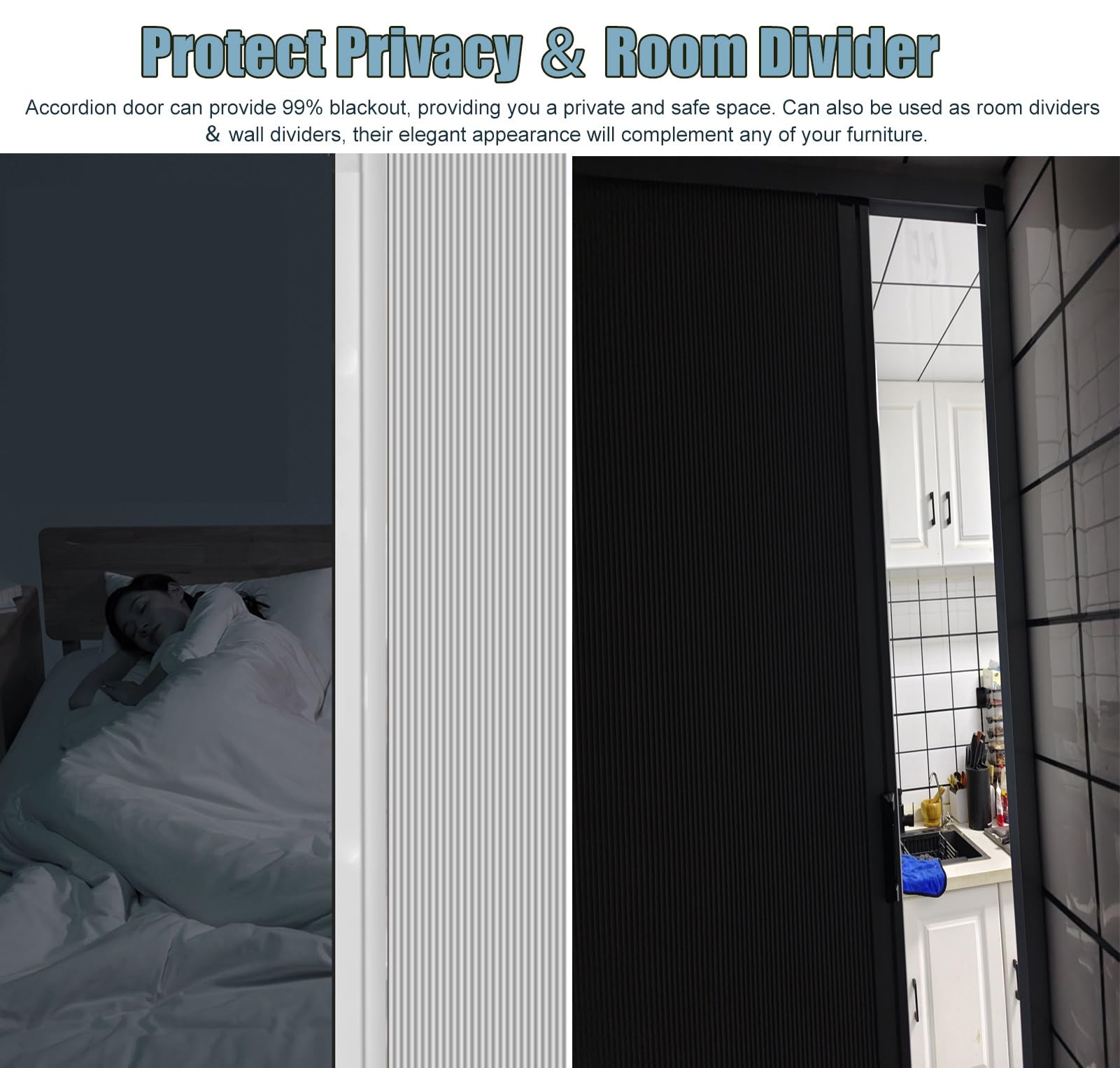 CMYUN Doorway Accordion Door With Lock ＆ Hardware, Bathroom Bedroom Closet Folding Doors, Sliding Interior Door/Room Divider Privacy Partition, Customizable(22x80in(55.9x203cm