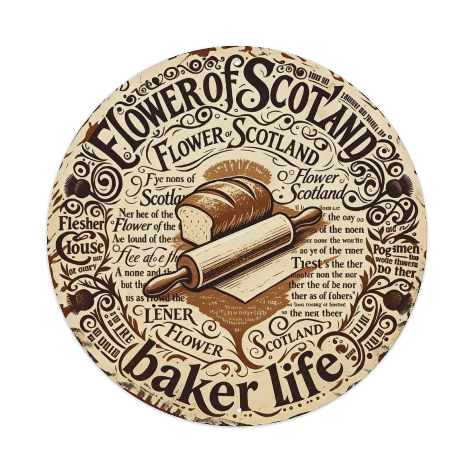 Baker Life Metal Tin Sign Plaque