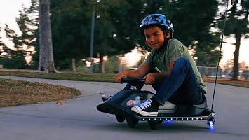 Razor Crazy Cart Shift Lightshow Kids Drift Kart with LED Lights & Speed Control