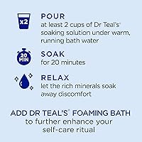 Vista 4 de Dr. Teal's Epsom Salt Soaking Solution, Soften & Nourish with Milk and Honey, 48 Oz
