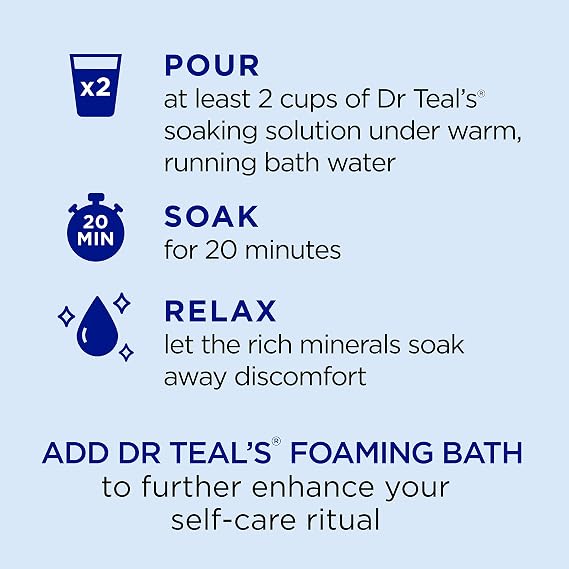 Dr. Teal's Epsom Salt Soaking Solution, Soften & Nourish with Milk and Honey, 48 Oz